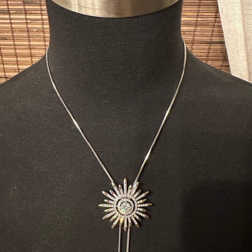 Park Lane Silver Sunburst Necklace